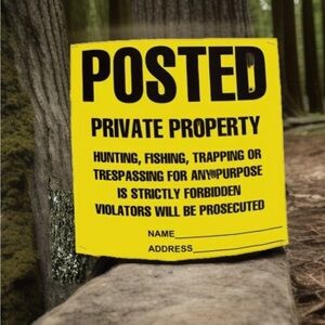 25pk POSTED PRIVATE PROPERTY Signs 11”x 11” High Visibility NEW Everbilt